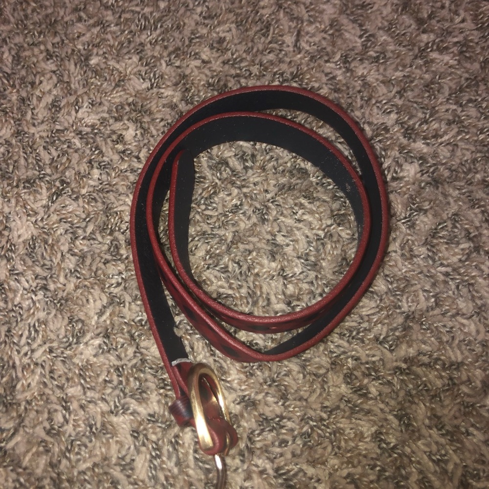 Black and red plaid belt